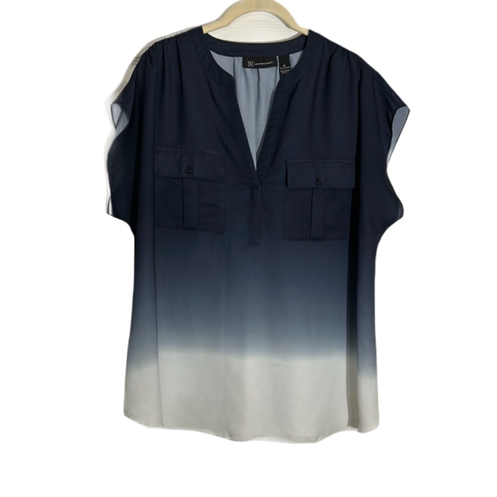 INC International Concepts ombré cap sleeve blouse - 749
